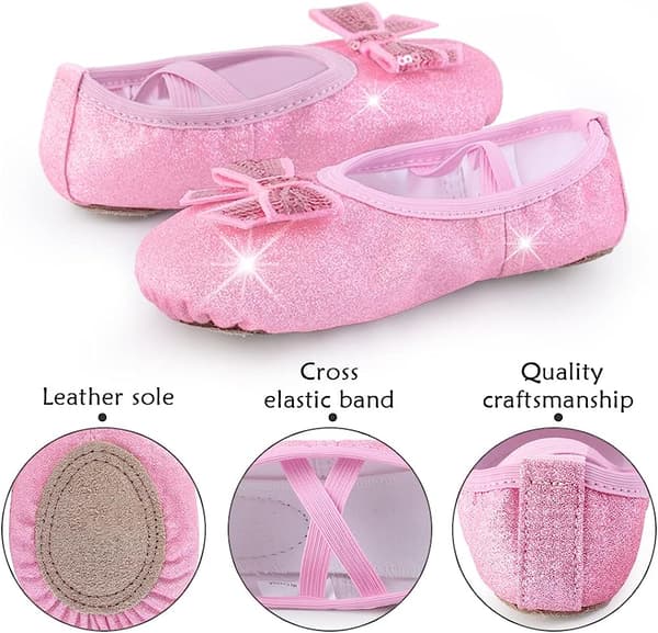 Balletsko til piger med krydsbånd Pink Pink 32