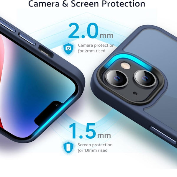 iPhone 13 - MagSafe Kotelo Iskunvaimennus Silikon Matt Sininen