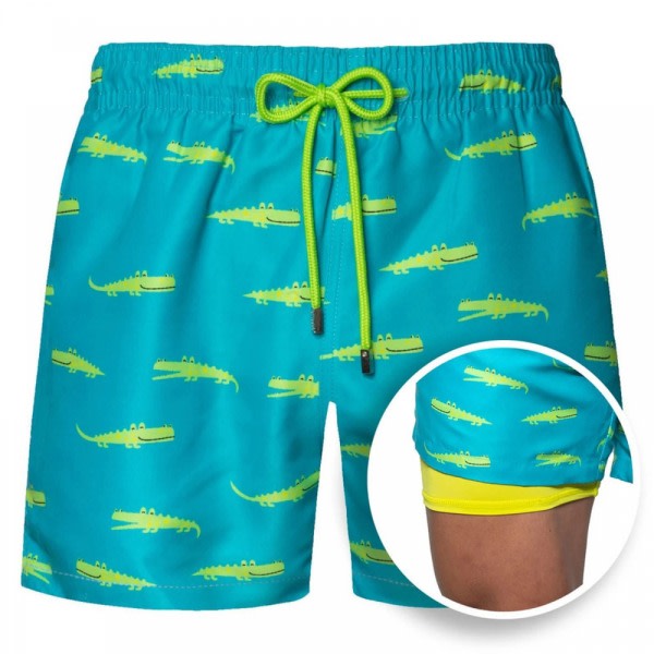 Badbyxor för män Simshorts Board Shorts Quick Dry Beach Shorts-DK6005 zdq