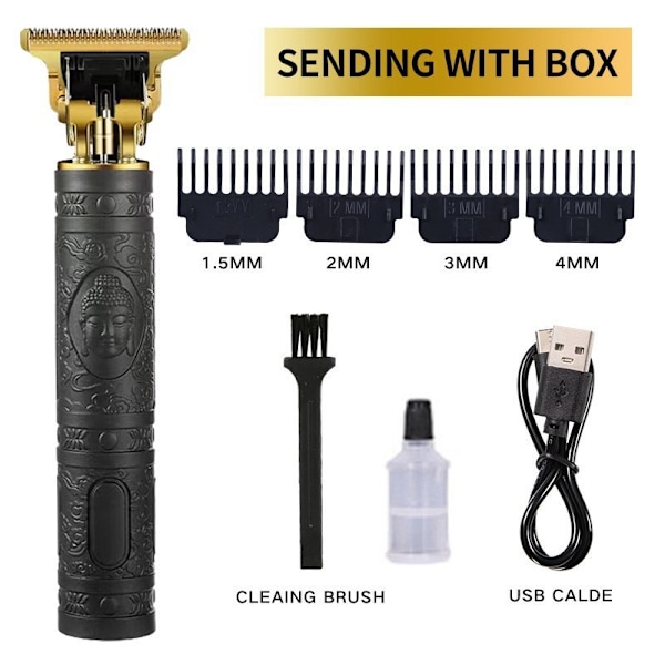Hot Sale Vintage T9 Elektrisk Ledningsfri Hårklippningsmaskine Professionel Hår Barber Trimmer Til Mænd Clipper Shaver Beard Lighter G
