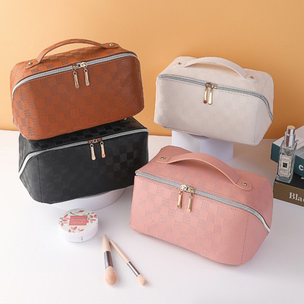 Stor kapacitet resor kosmetisk väska Makeup väska Portable Travel white