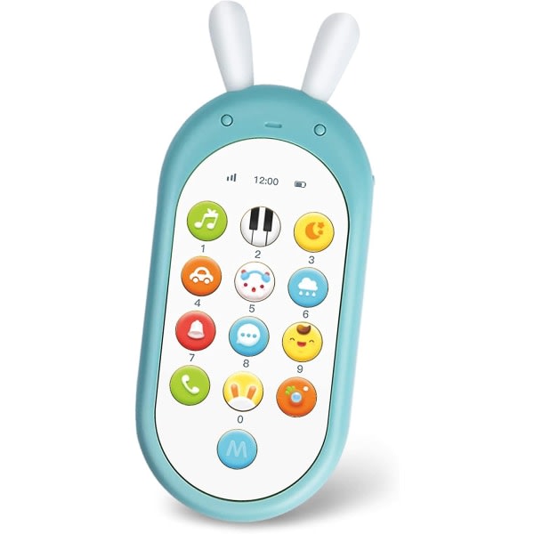 Leksakstelefon för bebisar Lär dig smarttelefon med lampor, musik och justerbar volym Pedagogisk leksak för barn och toddler CDQ