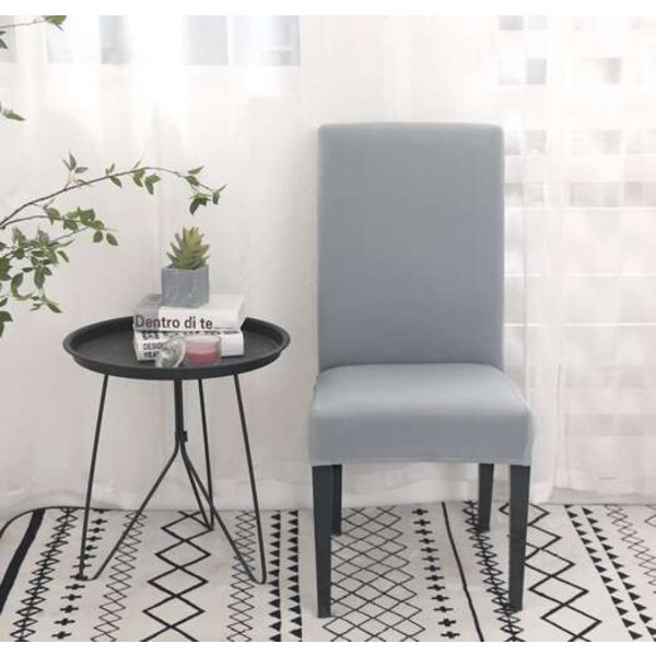2-pack - Stolsöverdrag / Överdrag för stol - Sammet_tfrf Grey grå