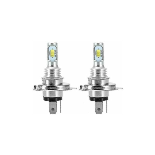 GRYMT 2 kpl H4 9003 Hb2 LED-ajovalopolttimot, pakkauksessa 6500K Xenon White, kauko- ja lähivalot, Hi/Lo, plug and play.