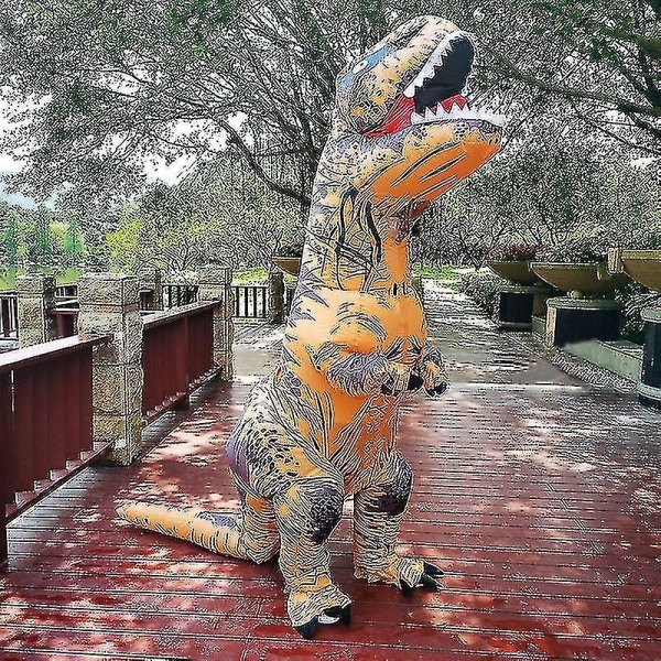 Lapsen aikuinen dinosaurus ilmapallo cosplay-puvut T-rex anime-sarjakuvafestivaalipuku Halloween-puku vihreä green