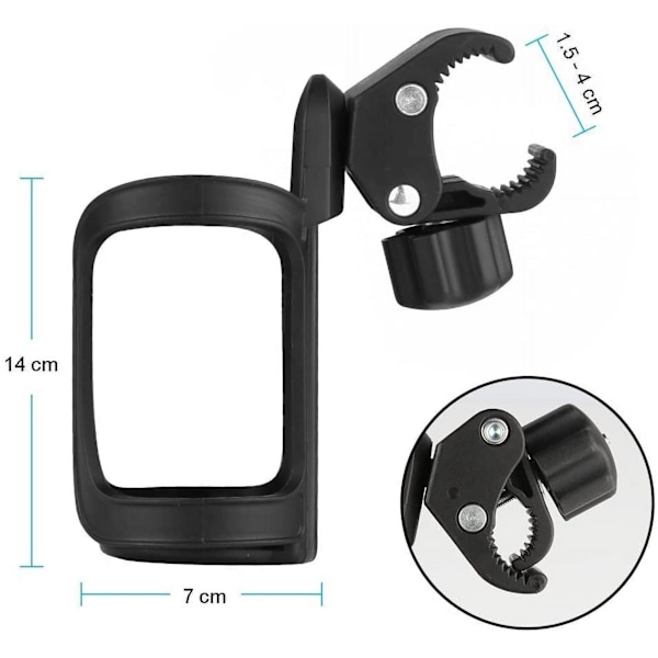 Cykelkopphållare - 360° Rotering, Verktygsfri, Vattenflaska, 2-pack