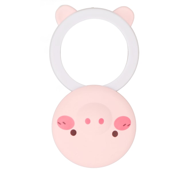 USB Håndvarmer Sød Piggy Forebyg Skoldning Bærbar Håndvarmer Power Bank med Selvlysende Spejl til Rejsekontoret