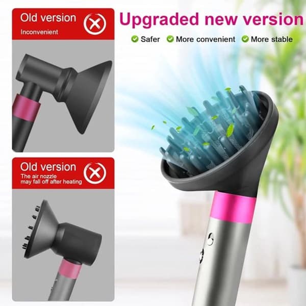 Svart diffuserfeste for Dyson Airwrap Styler HS05/HS03/HS01 – universelt hårhode