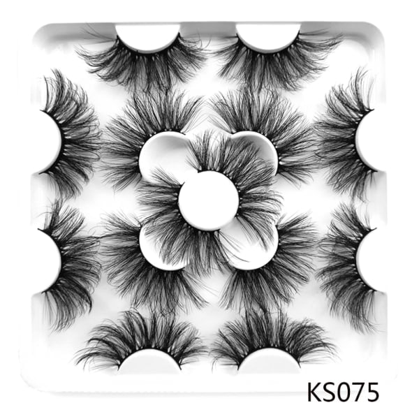 7 par 25mm øyevipper falske øyevipper vippe extensions Ks075 7 par