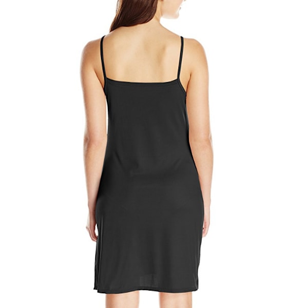 Nattlinne för damer, mjuk hel underkjol Black Black 2XL