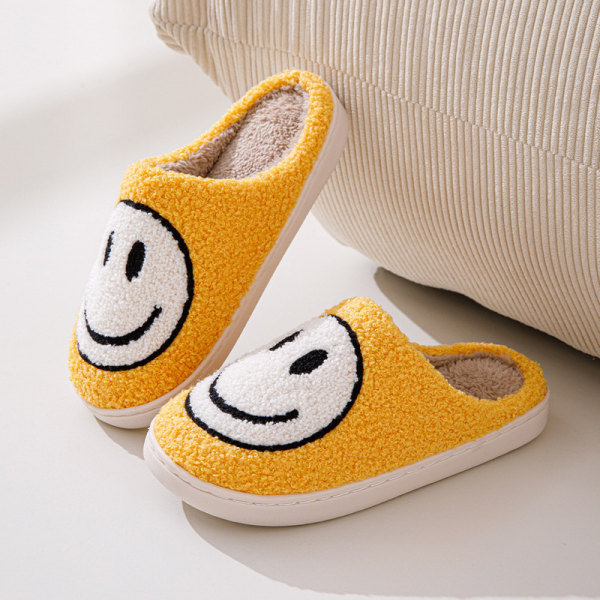 Smiley Face Tofflor Dam Smile Tofflor Gul 40-41