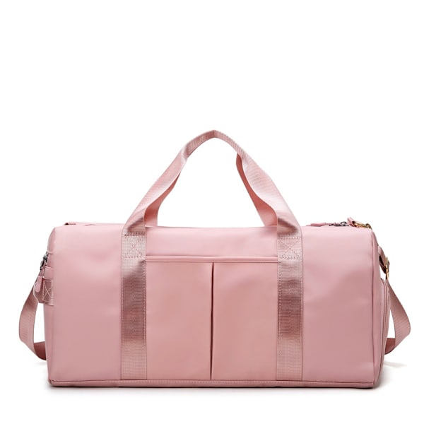 1 stk. Rosa Gymbag, Reiseveske, Sportsbag med Fuktbeskyttelse