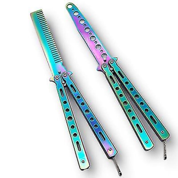 Butterfly Comb, Metal Hair Comb, Foldable Training Tool