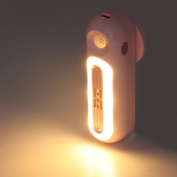 Kylskåpsdeodoriserande smart sensor 5V 120mA varmt nattljus USB-uppladdningsbar garderob elektrisk deodoriserare Pink
