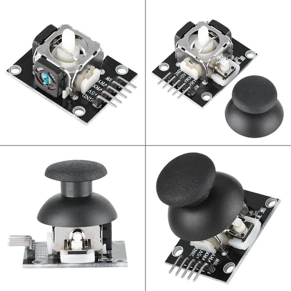 5 st Dubbelaxlig joystickmodul för PS2-spelkonsol Gamepad-joystickssensor för Arduino