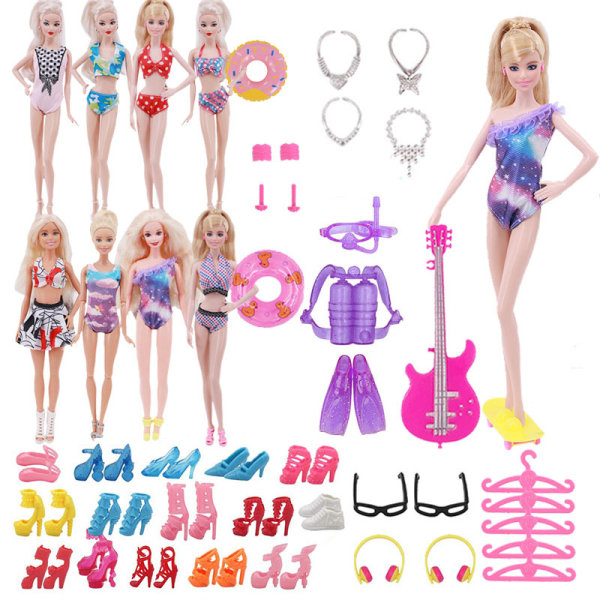 40 stykker 27-29 cm flickdocka leksaker Barbie docka tøj leksaker adgang