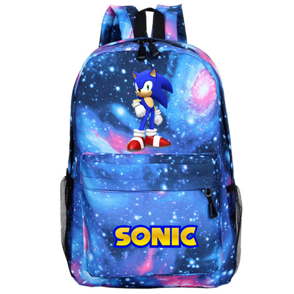 Sonic the Hedgehog drenge Rygsæk Skole rygsæk med stor kapacitet y blå