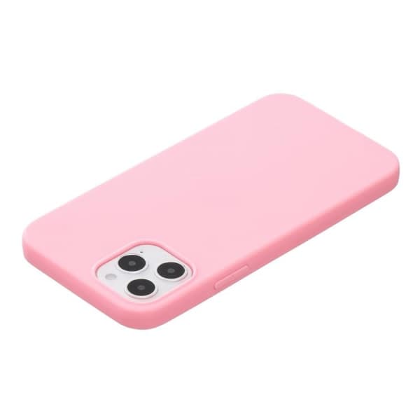 IC Kompatibel med iPhone 12 / 12 Pro - Solid Matt TPU Skal - Ljusrosa zdq