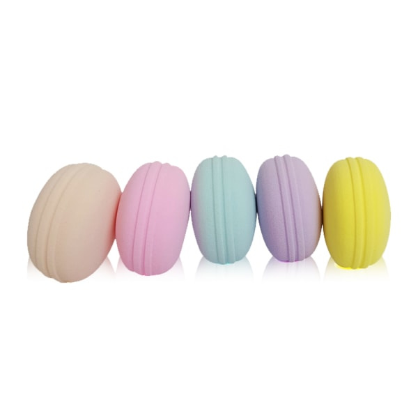 CDQ Sminksvampar Macaron Beauty Puff, Macaron Shape Puff Set,