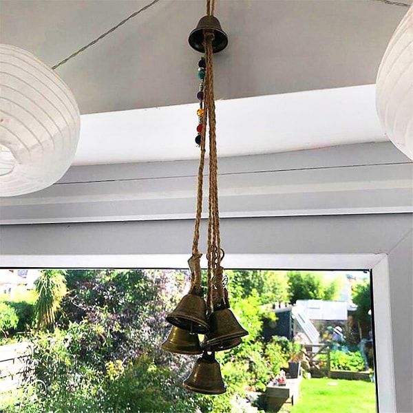 Fu Bell Ond Ande Vindspel Häxa Klocka Dörr Charm Häxkonst Dekoration (1 stycke, brons) zdq