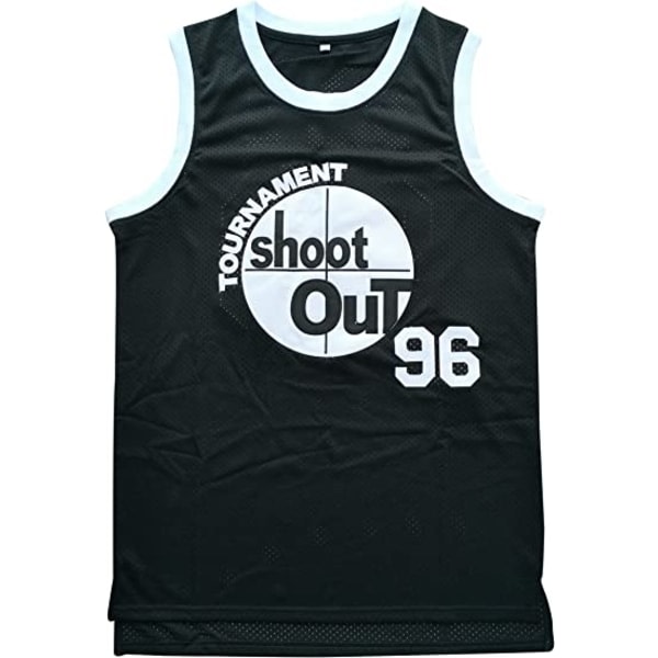 96 Championship Shootout Baskettröja Stitched Sports Movie Jersey Svart—96 XXL zdq