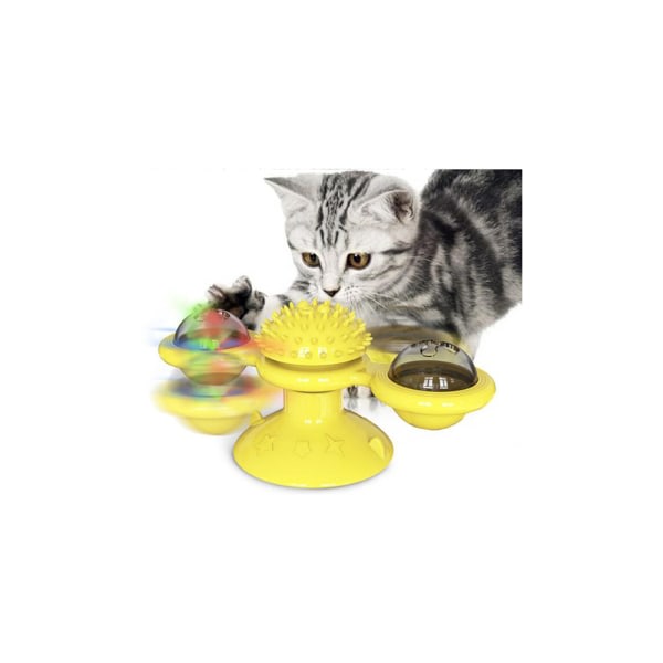 CDQ Katzenspielzeug,katzenspielzeug windmühle, interaktives necken