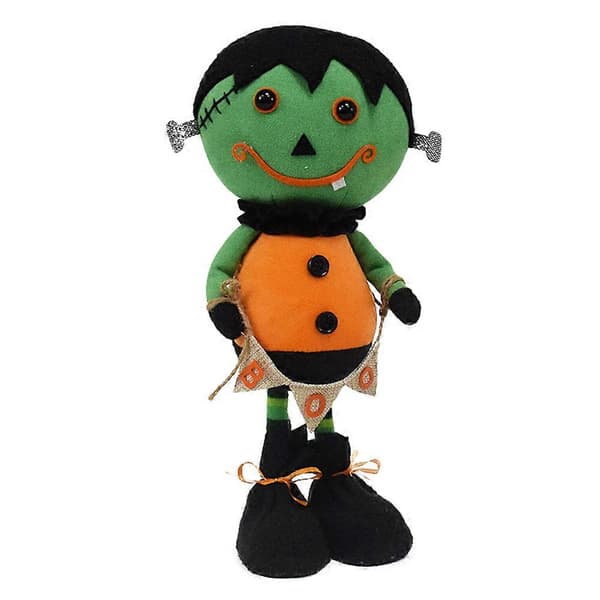 Frankenstein Plyslegetøj Hvidt Spøgelse Sort Kattedukke Halloweengave Green_tfrf Green