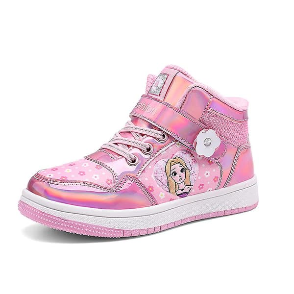 Barnskor Tecknade Sneakers Mode Plattor För Flickor Fr2107 Rosa Pink 45