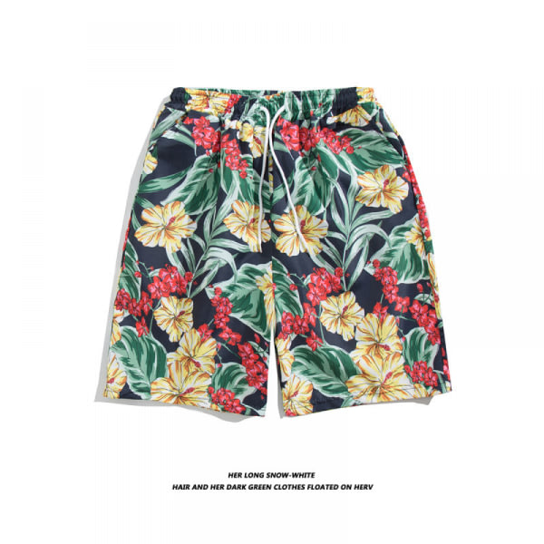 Strandshorts med fargeglada print for män Hot Summer Badbyxor Sport löparbaddräkter med mesh -DK7031 zdq