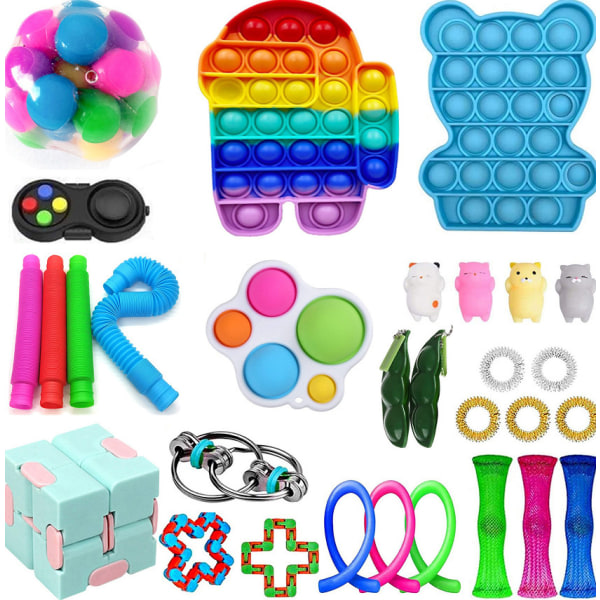 Adventskalender 2023 - 30-pack Fidget Pop it -leksaker for voksne og bebisar