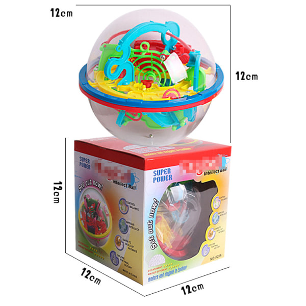 CDQ 3D gravity labyrint pussel boll balans minnesspel, 100 hinder 3