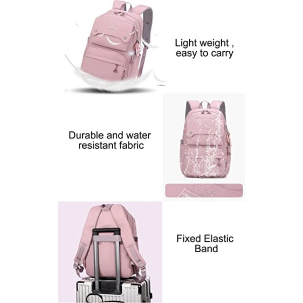 Uformell ryggsekk for tenåringsjenter High Middle School Daypack (blå)