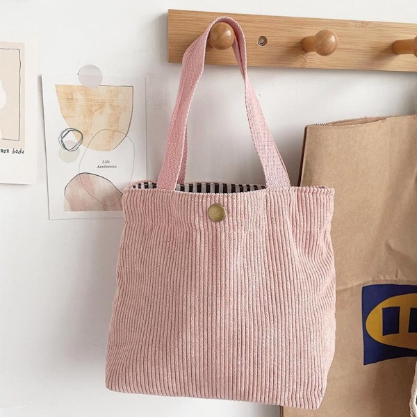 Lunsjpose i Cordstoff ROSA pink