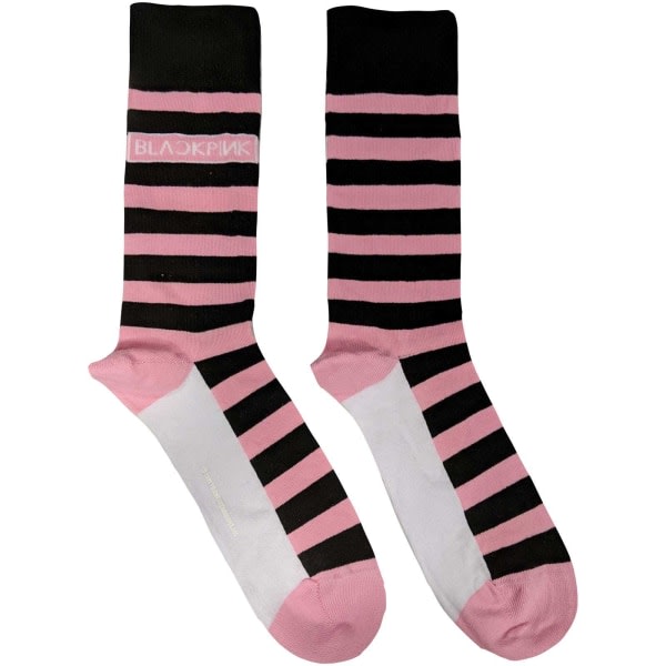 BlackPink Unisex Adult Stripe Logo Strumpor 7 UK-11 UK Rosa/Svart/Vit 7 UK-11 UK zdq