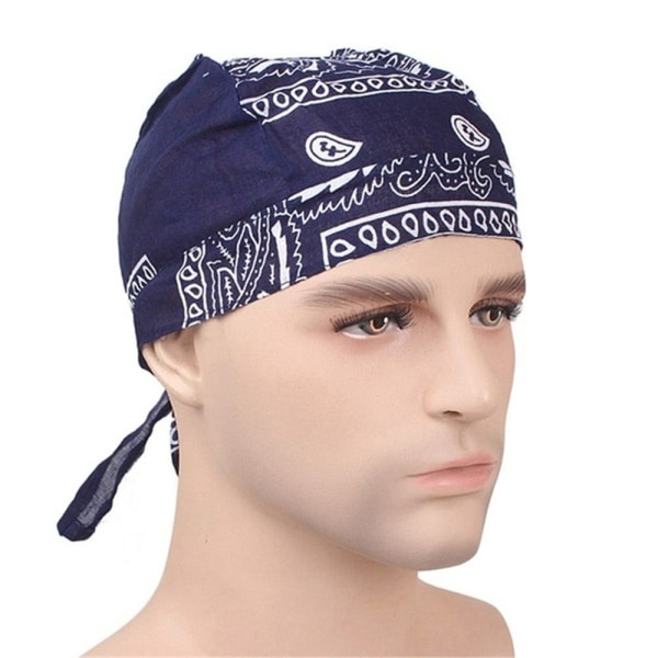 Nopeasti kuivuva puuvillainen pirattipäällinen ulkoilmakäyttöön - Sport Bandana - erikoistarjous navy blue