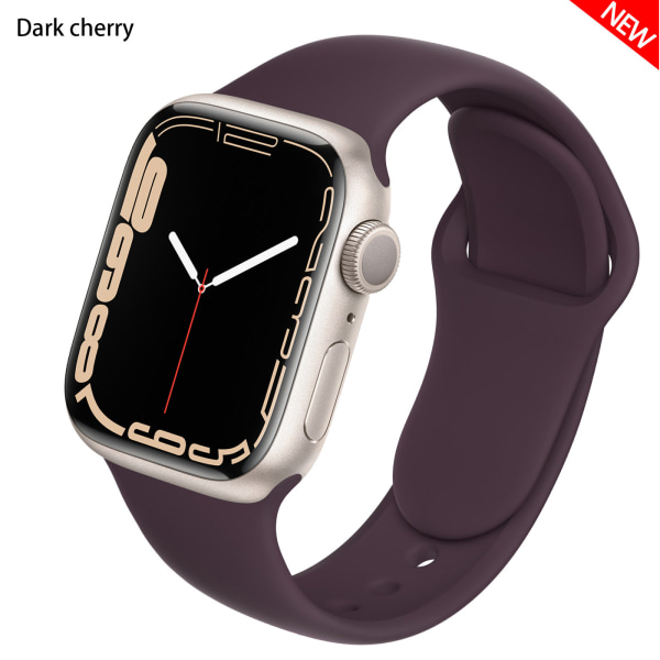 Silikonarmband för Apple Watch 44mm 40mm 38mm 42mm Correa Iwatch Serie Se 6 5 4 3 Armband Apple Watch Series 7 45mm 41mm Ovile 38 40 41 mm S-M Ovile