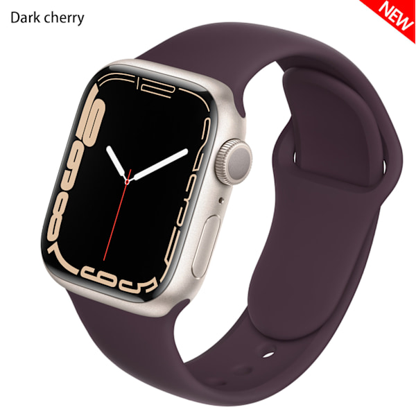 Silikonrem för Apple Watch Band 44mm 40mm 38mm 42Mm Correa Iwatch Serie Se 6 5 4 3 Armband Apple Watch Series 7 45mm 41mm Beryl 42 44 45 mm S-M Beryl