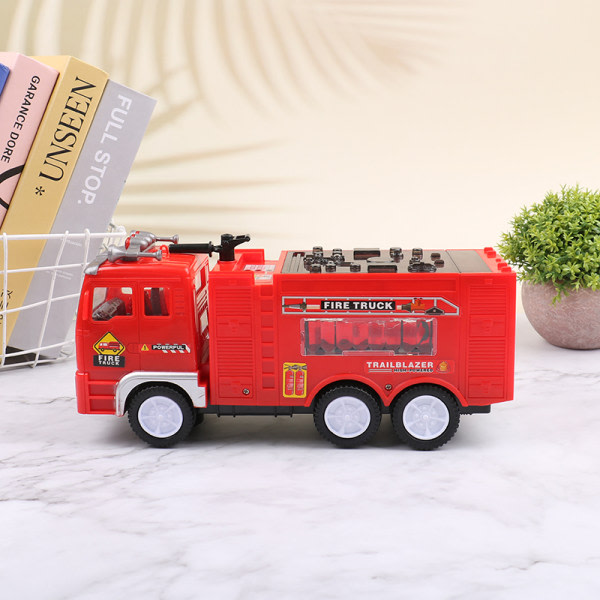 CDQ Elektrisk brandbil barnleksak med lampor låter brandbilleksak