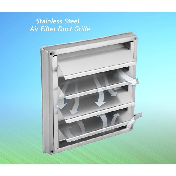 Vægventilationshætte - udsugningsgitter - rustfrit - stål - badeværelse - 150 - mm - Ventilationshætte - Ventilationssystem