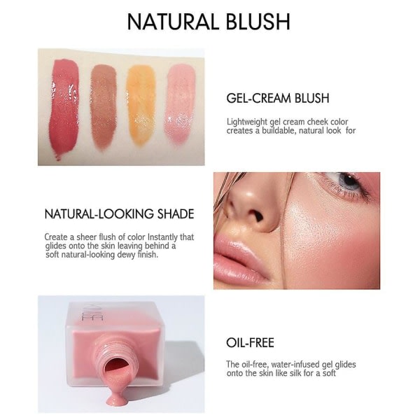 Liquid Blush Face Makeup Milk Tea Peach Pink Blush Långvarig Matt Natural
