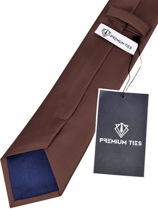 Mörkbrun slips för män, premiumslips i polyester med elegant enfärgad design, klassisk accessoar för affärer, bröllop och formella tillfällen, inkluderar lyxig presentförpackning