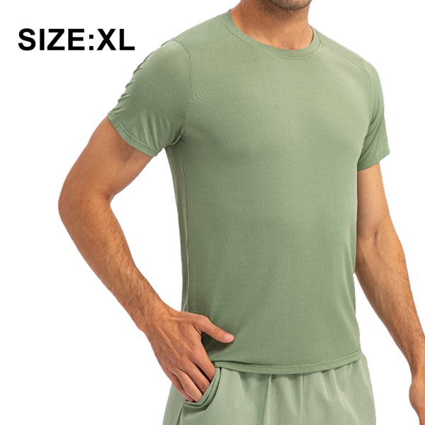 Träningströja för män för män Snabbtorkande T-shirts -grön XL CDQ