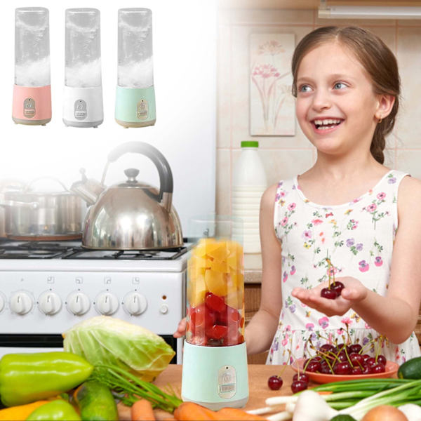Bærbar Personlig Blender, Elektrisk Frugtjuicekop Til Hjemmebrug Mini Genopladelig Frugtkop Til Hjem/Rejse/Træningscenter/Kontor