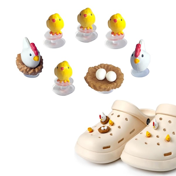 3D-kenkäkoristeet e-kanat DIY-match-kenkien lisävarusteisiin Ma 7PCS