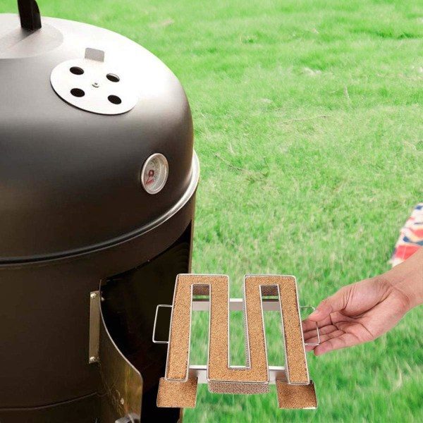 Røggenerator Koldrøgningsgenerator Koldrøgningsgenerator i rustfrit stål til vandkoger. Røg- og røgovn 22,5 x 21 x 4 cm (genanvendelig) CDQ
