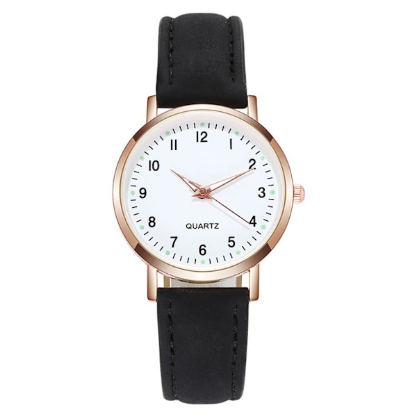 Kvarts Armbandsur Luminous Klocka SVART black