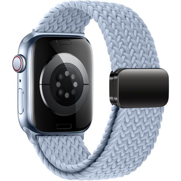 Sport Solo Loop yhteensopiva Apple Watch Band 42 mm 44 mm 45 mm 49 mm naisille ja miehille, säädettävä magneettinen SE 9 8 7 6 5 4 3 Ultra 2