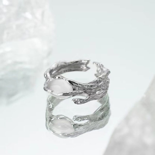 Ring i silver 925 för damer, franska retro barockringar 925