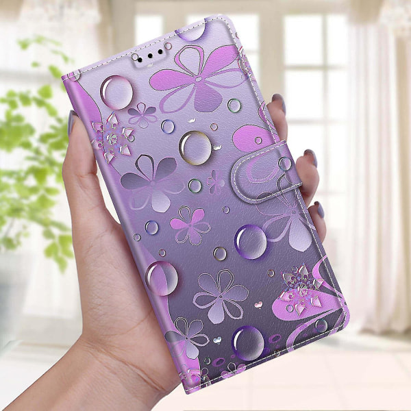 Yhteensopiva Iphone 12 Pro Purple Petals Magnetic Case -kotelolla none