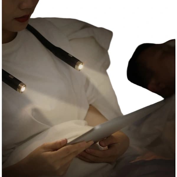 Paris Neck Light, LED Reading Light, Portable, Foldable, Study Lamp, Bedside Reading Lamp, 3 Brightness Levels